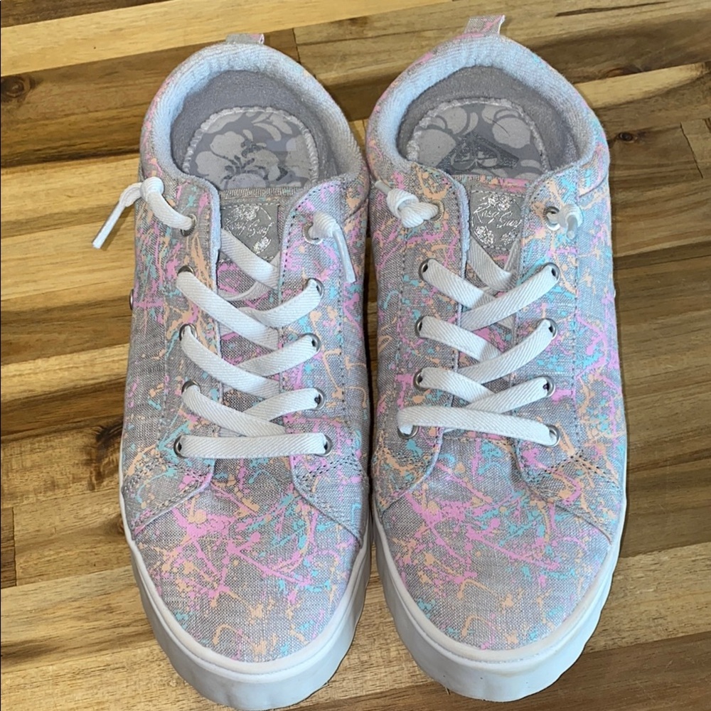 Roxy Sheilahh Shoes Womens 10 Multi Color paint splatter Lightweight Sneakers